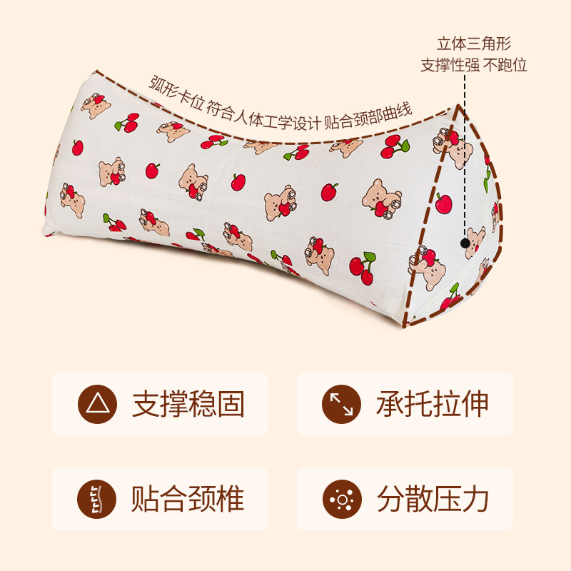 Pure Cotton Buckwheat Shell Triangle Pillow, Cervical Spine Pillow, Flower Pillow, Household Adult Lumbar Pillow, Nap Pillow, Wholesale Buckwheat Pillow