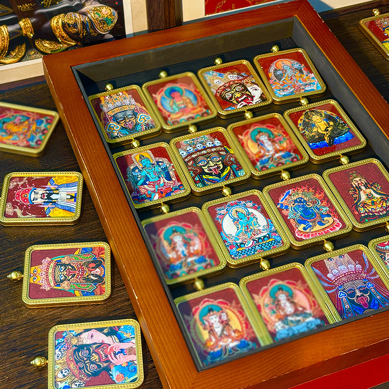 2025 Новый тибетский ручной роспись, танка, подвеска, этнический стиль, коробка Гаву, оптовая продажа