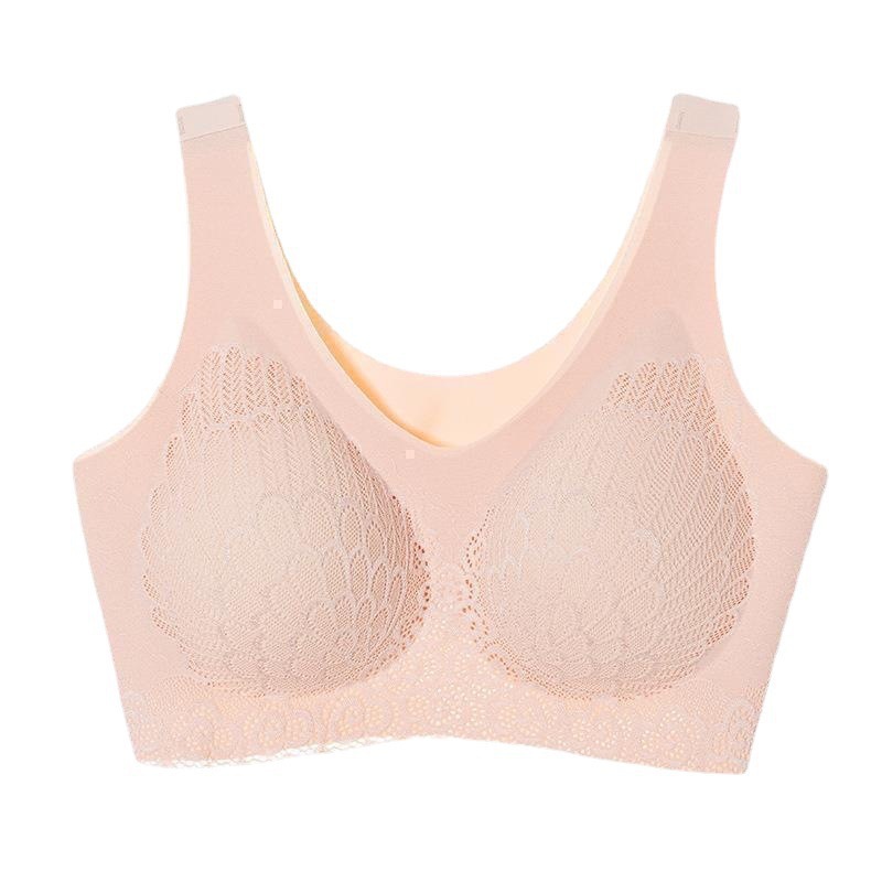 Latex 4.0 Seamless Beauty Back Underwear Women's Rimless Small Chest Push-up Adjustable Breathable Sports Sleep Women's Bra