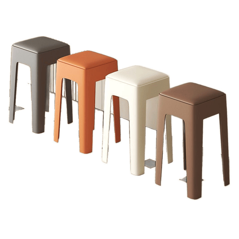 Home Stool Soft Cushion Stool Simple Bench Storage Dining Table Stool Makeup Stool Outdoor Plastic Trendy Living Room Dining Room Stool