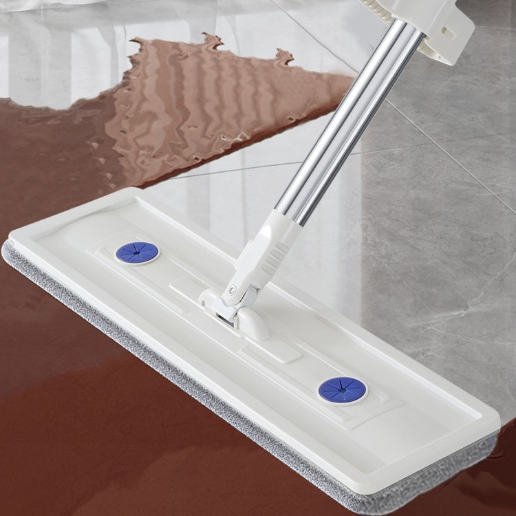 Швабра без рук, плоская швабра 42 см, влажная и сухая, большая швабра