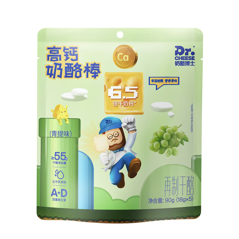 Dr.Cheese Room Temperature High Calcium Cheese Stick 90g (5 in) Original Remade Cheese Dr.Cheese Cheese Stick