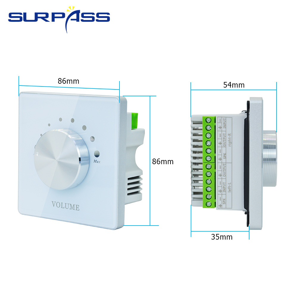 Fixed resistance tuning switch, 2.5D glass mirror, seven-speed control, two-channel/single-channel speaker channel control