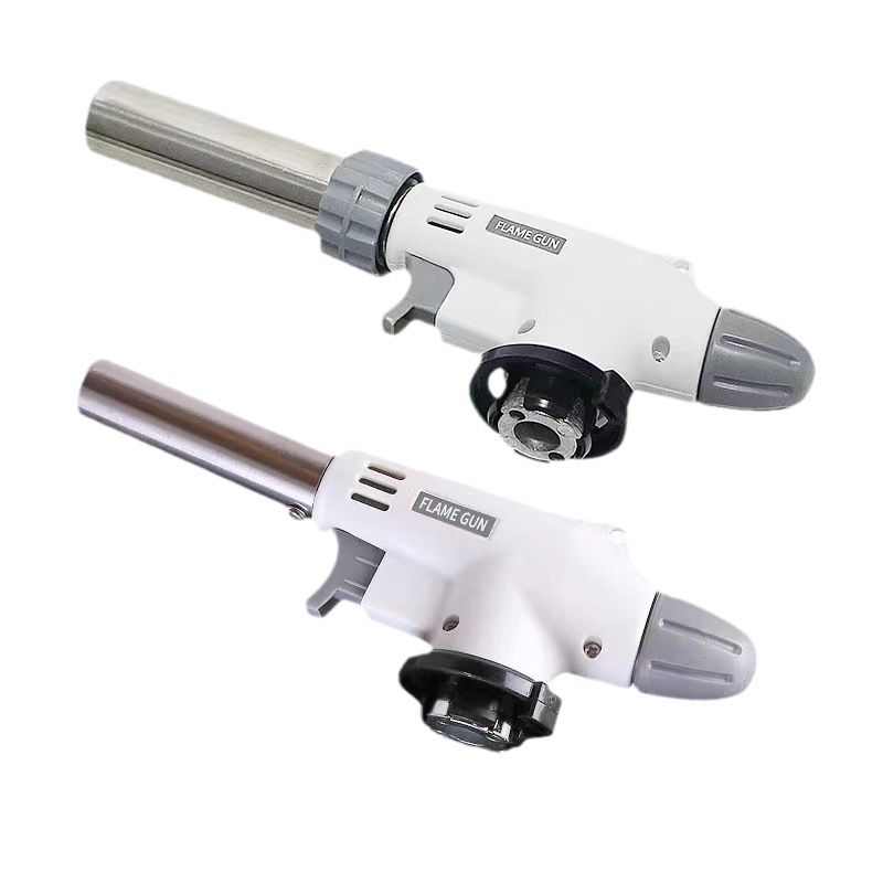 Convenient outdoor cassette flame gun barbecue baking gas spray gun welding gun kitchen igniter burning pig hair flame gun