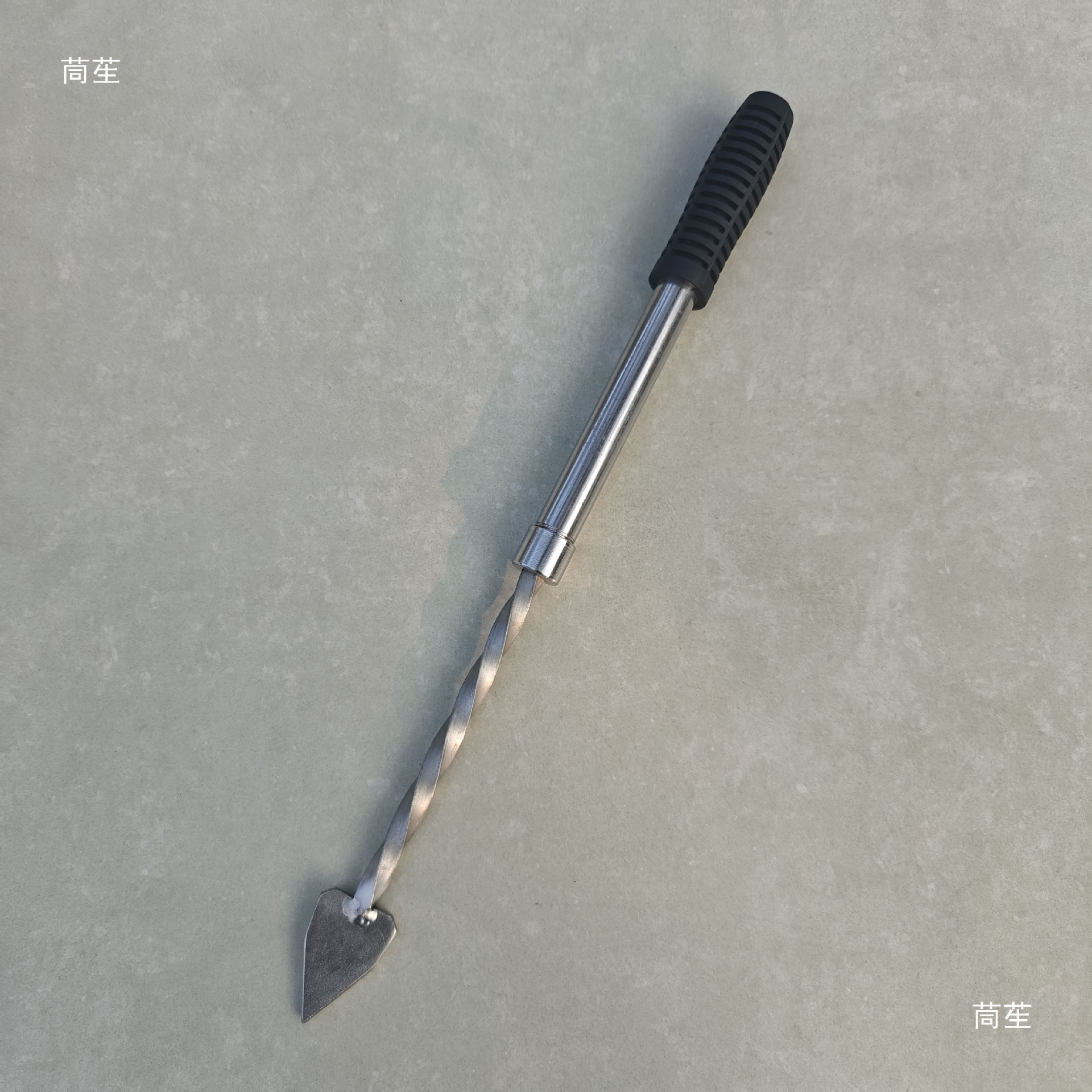 New Stainless Steel Semi-Manual Drill for Cleaning Ash and Holes, Wrist-Friendly Manual Drill, Durable and Burn-Resistant Barbecue Grill Round Hole Tool
