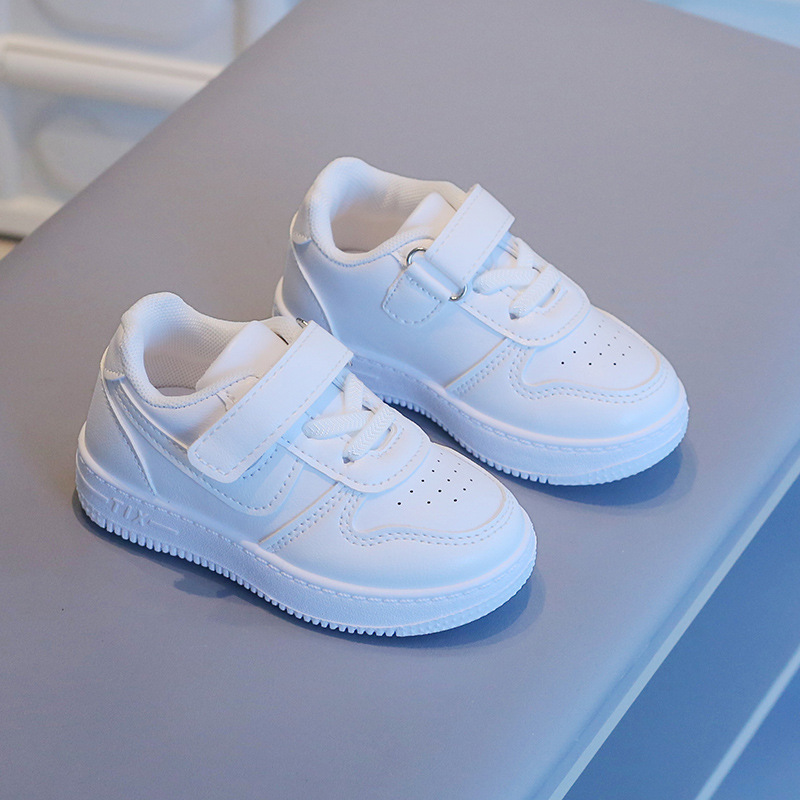 Children's Shoes 2023 Spring and Autumn Sports Shoes Boys and Girls Small White Shoes Board Shoes Soft Sole Baby Shoes Single-layer Shoes