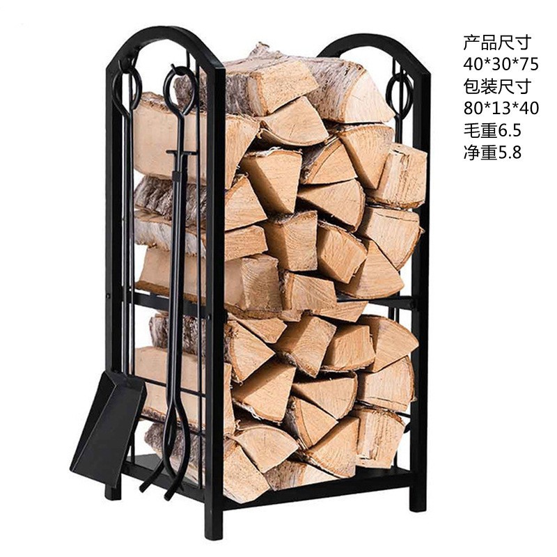 Indoor outdoor fireplace tools burning firewood rack firewood stacking storage wooden rack organizing and placing storage rack