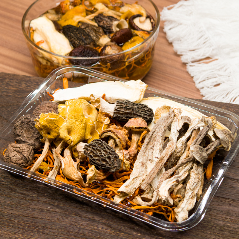 Fungus Soup Bag Yunnan Edible Fungus Colorful Fungus Soup Bag Stew Soup Fresh Morchella Velvet Mushroom Various Mushroom Dried Goods Customization