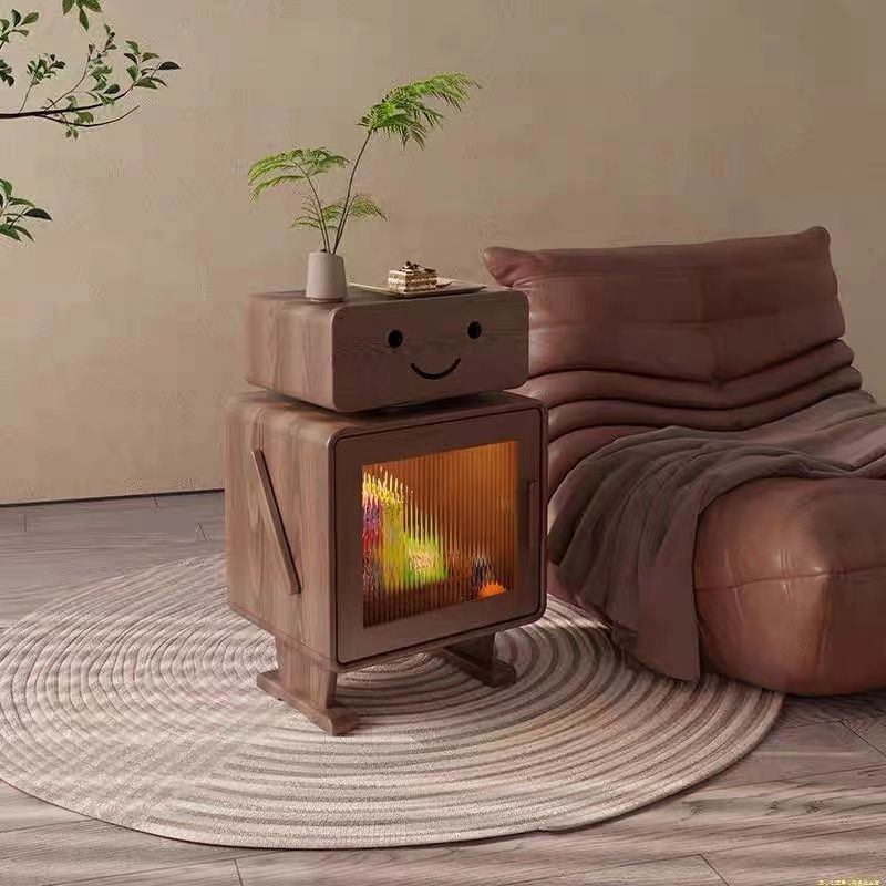 Retro Robot Bedside Table Living Room Storage Rack Internet Celebrity Storage Cabinet Storage Cabinet Side Cabinet Children's Bedside Table Home