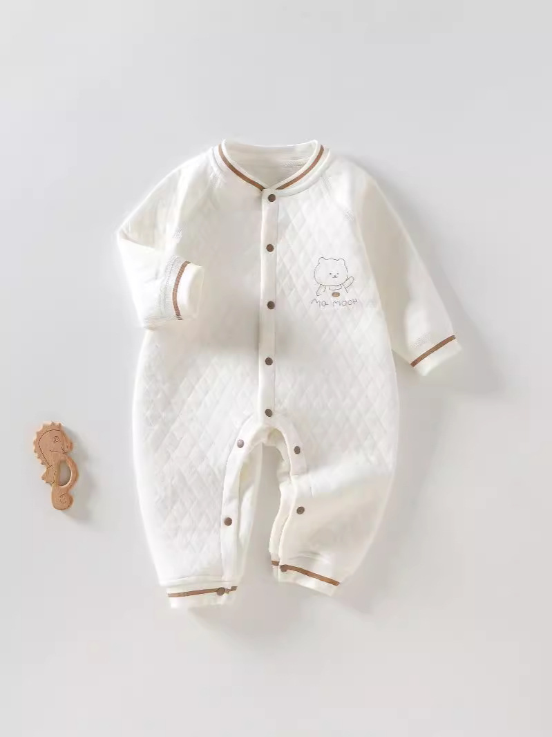 Baby's Clothing Baby's Base Clothes Baby's conjoined Type A Warm Pajamas Anyang Children's Clothing Autumn and Winter New Haggown