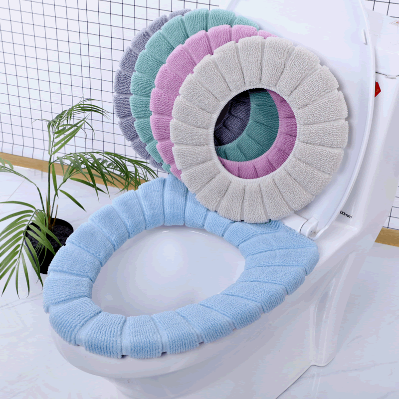 Универсальный туалетный коврик, вязаный, с узором тыквы, популярный стиль, утолщенное покрытие для туалета