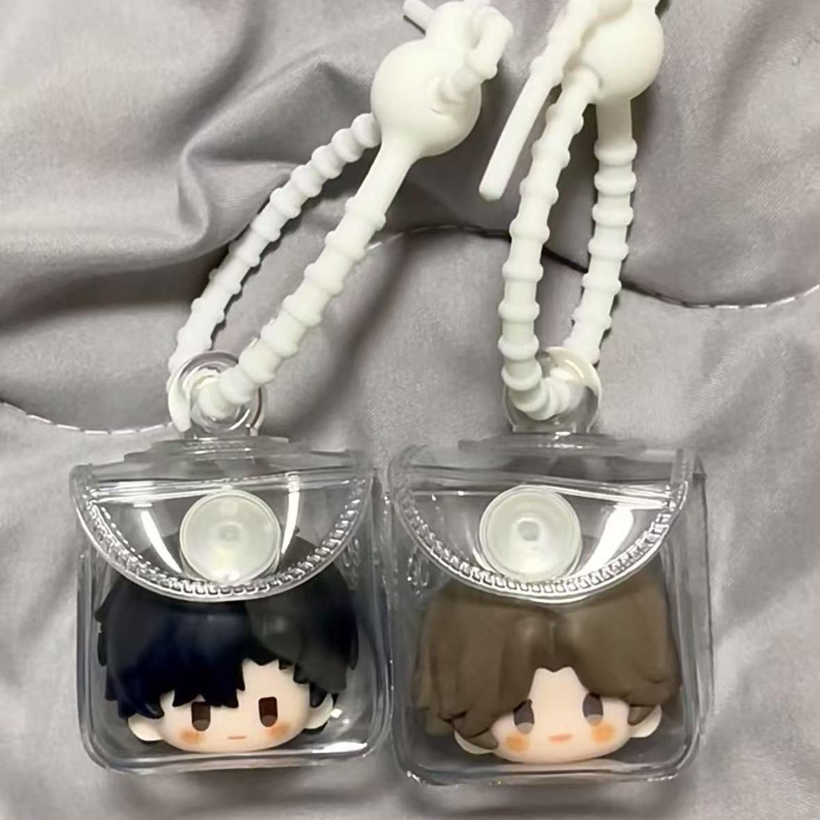 Super Cute Small Ice Cube 4*4cm Small Pendant for Dolls, Dustproof Transparent Storage Bag for Outings, Gumei