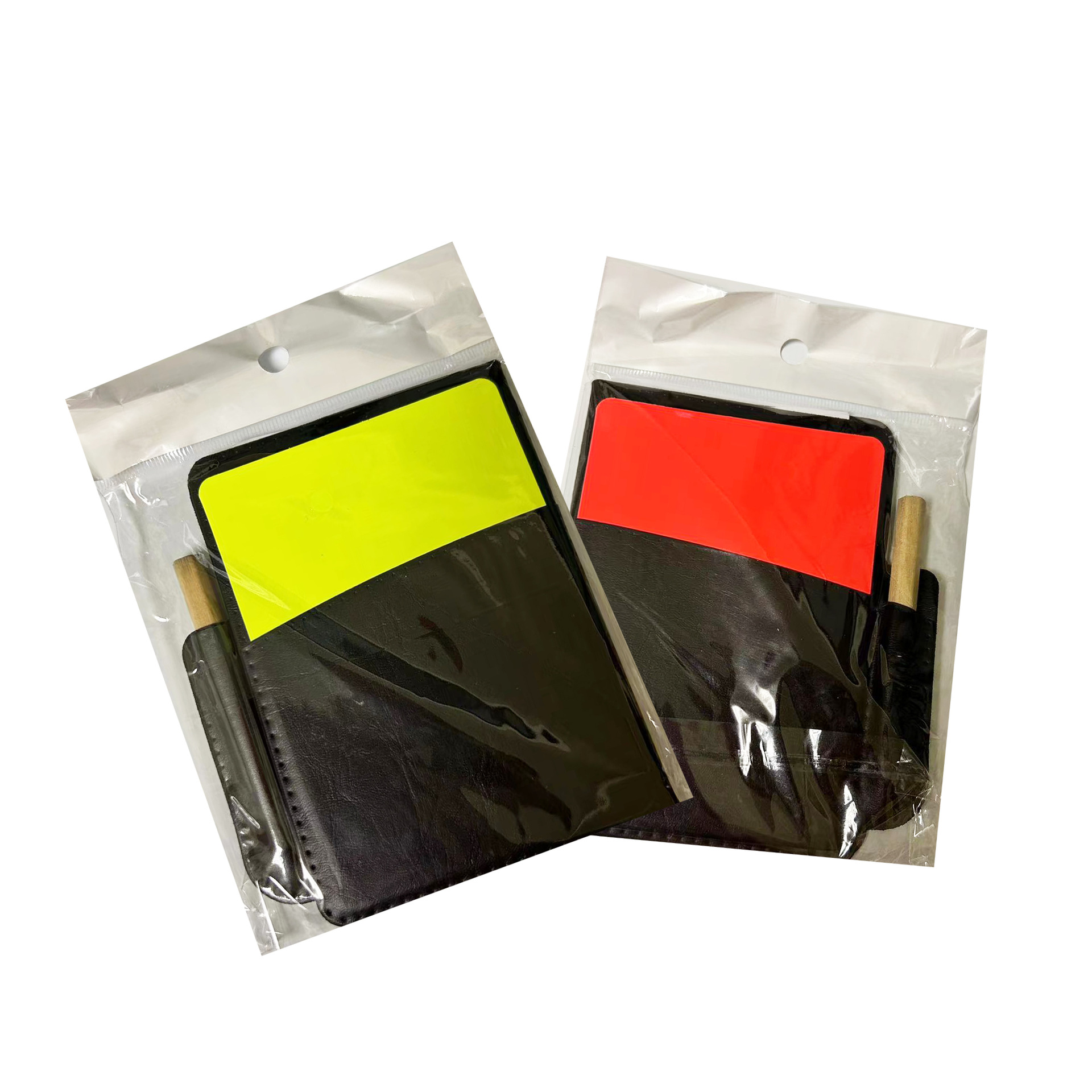 Football Red and Yellow Card Referee Red Card Yellow Card Football Game Edge Cutting Blank Without Printing