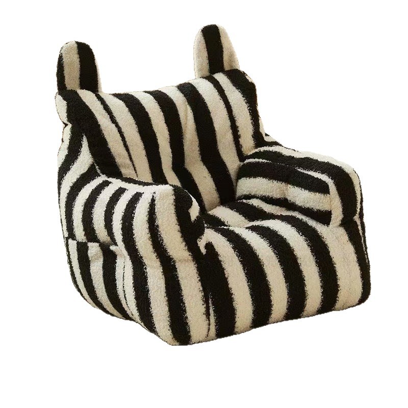 Internet Celebrity Lazy Sofa Children's Sofa Pet Sofa Reading Corner Mini Sofa Cute Cartoon Striped Small Sofa