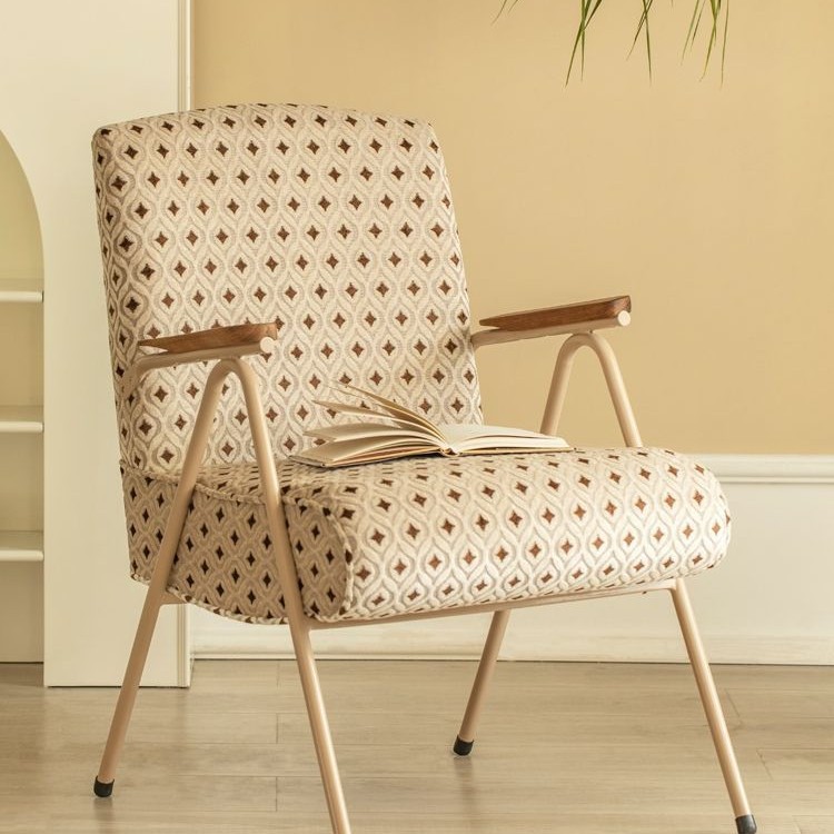 Retro-Style Balcony Leisure Area Layout Small Tables and Chairs Internet Celebrity Light Luxury Creative Sofa Coffee Table and Chair Three-Piece Set Combination