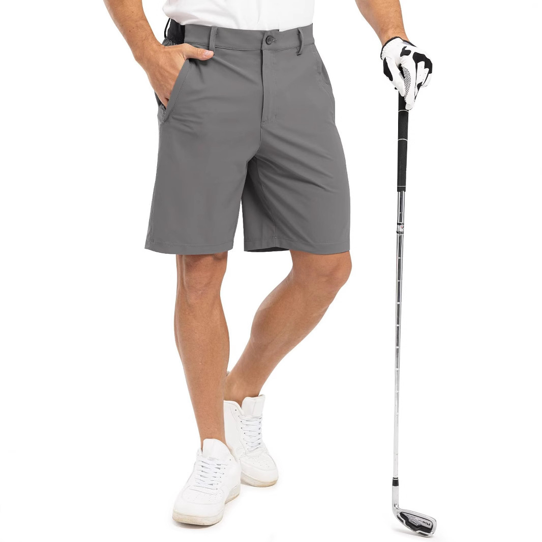 Cross-Border Popular Summer Men's Solid Color Casual Outdoor Shorts Loose Fitness Golf Shorts