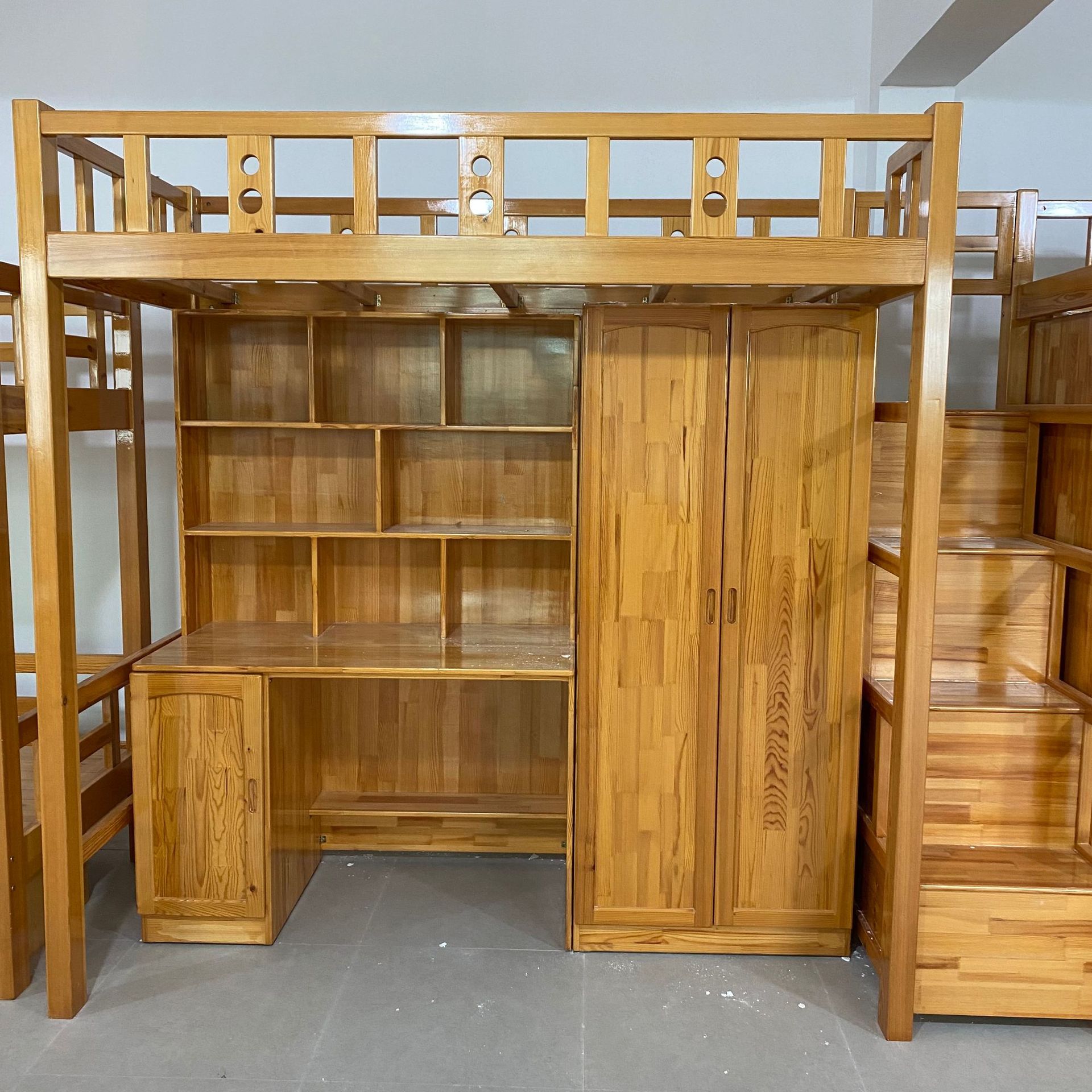 Bed under the table combination bed manufacturers wholesale bed under the table steel wood combination bed student dormitory single bed apartment bed