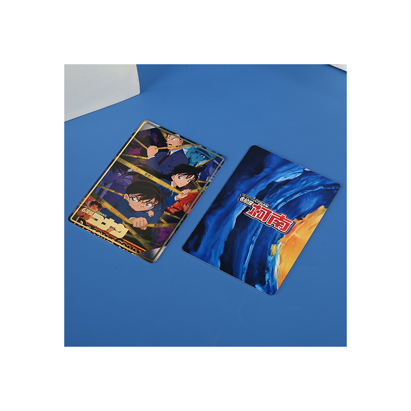 Anime Double Flash Metal Card Customized Game Star Peripheral Ultra-Thin Electroplated Printed Cut Out Metal Card
