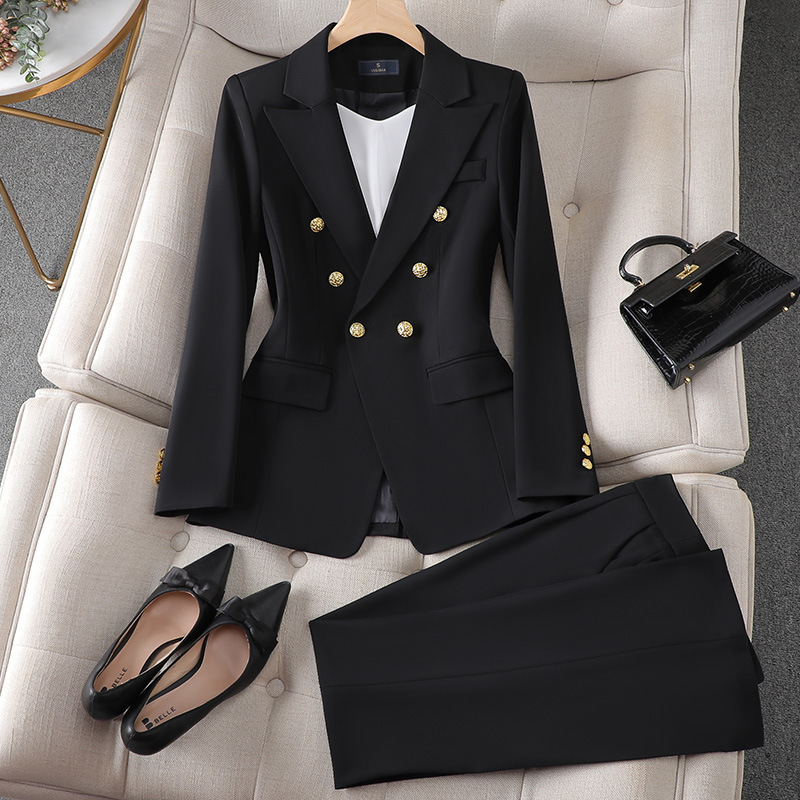 Cross-Border Spring, Autumn and Winter New Style Rose Red Long-Sleeved Small Suit Collar Jacket Women's Pants Short Skirt Three-Piece Suit Elegant