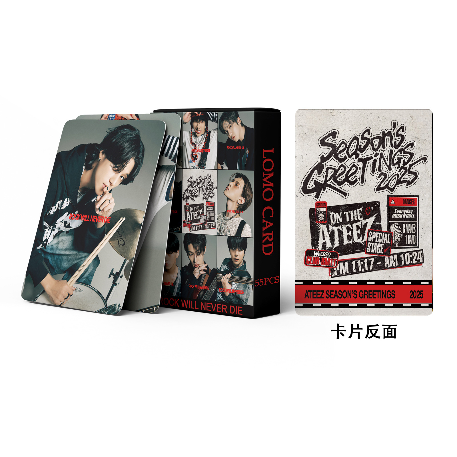 in stock 55 ATEEZ 2025 SEASON'S GREETINGS Card Jin Hong in Park Xinghua