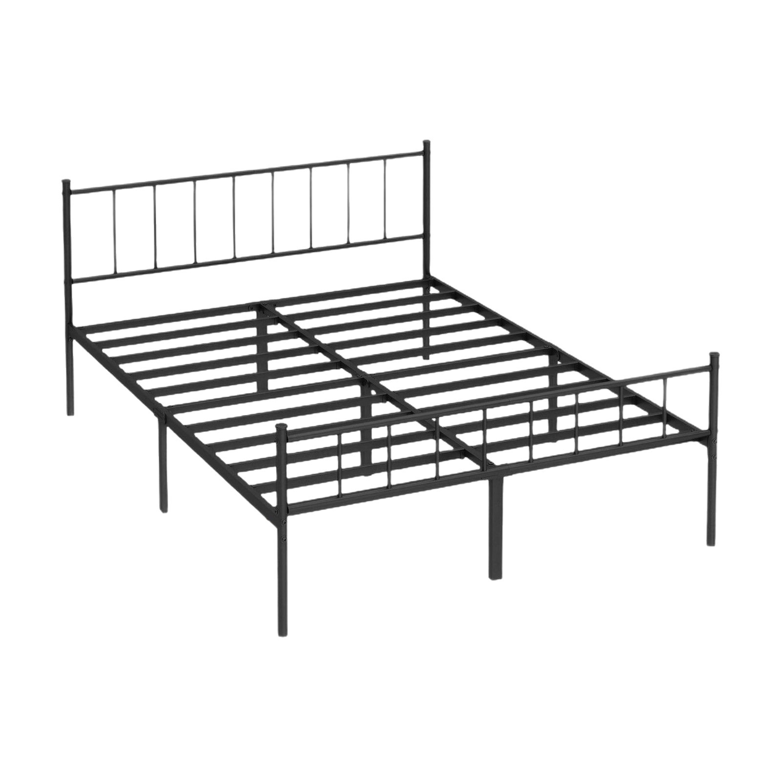 Thickened and Reinforced Iron Bed with Noise-Free Iron Frame, Formaldehyde-Free Steel Structure, Arc Corners, Double Bed