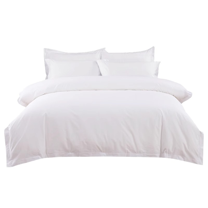 Hotel linen four-piece 60 white satin five-star hotel bed linen cotton bed linen quilt cover