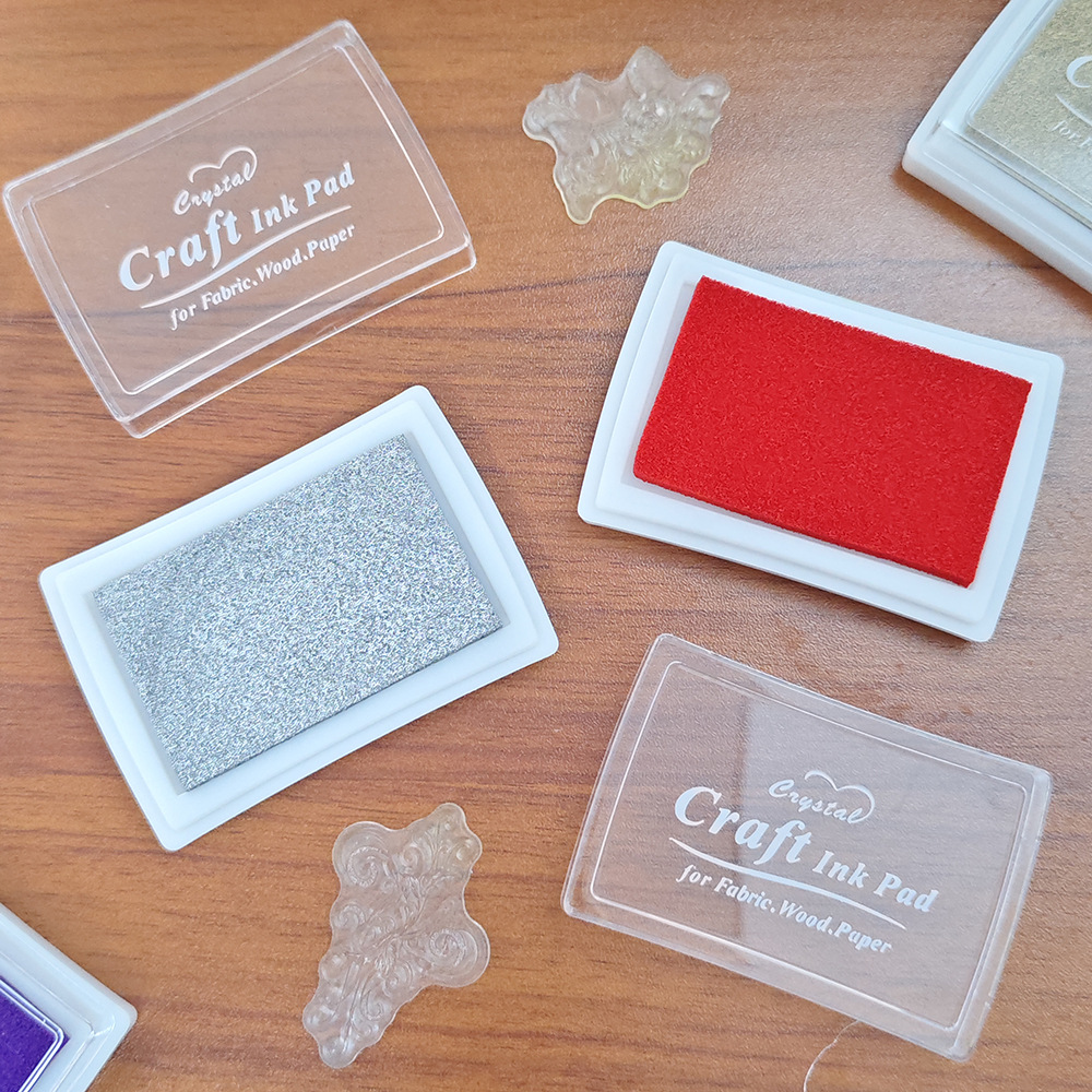 16-color sunken waist inkpad children's finger painting DIY hundred-day handprint footprints washed inkpad seal inkpad stationery