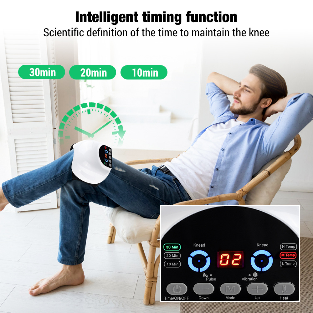 Cross-Border Kneading Vibration Pulse Knee Massager USB Charging Middle-Aged and Elderly Knee Physiotherapy Massage Electric Heating