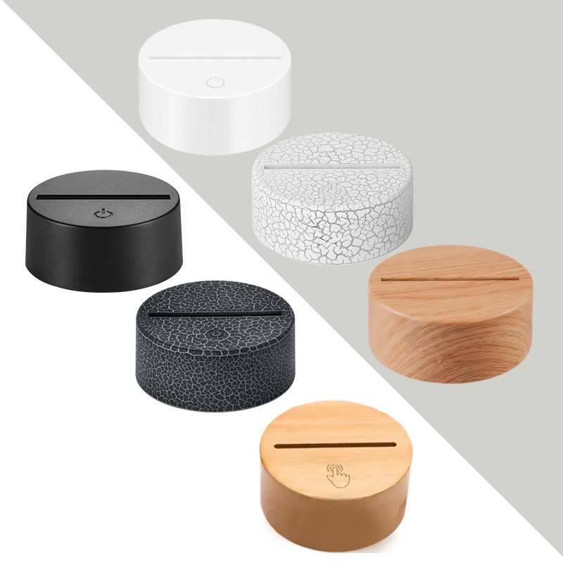 Производитель 3D ночника, USB база, три цвета, монохромный, управление с помощью сенсора и пульта, цветная зарядка