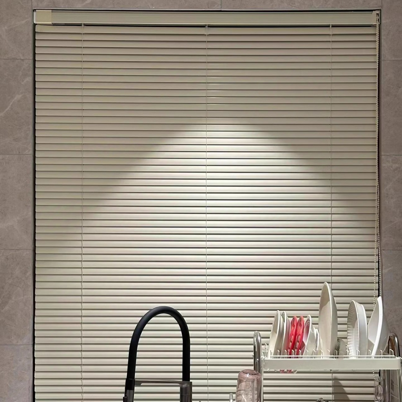 Aluminum Alloy Blinds Without Punching Bathroom Kitchen Bathroom Waterproof Household Blackout Adjustable Blinds Roller Blinds