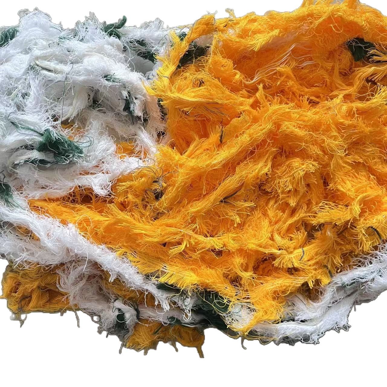 Production and Processing of Variegated Cotton Yarn, Colored Selvedge Yarn, Machine Yarn, Industrial Wiping Oil Stain Waste Yarn, Mechanical Wiping Yarn