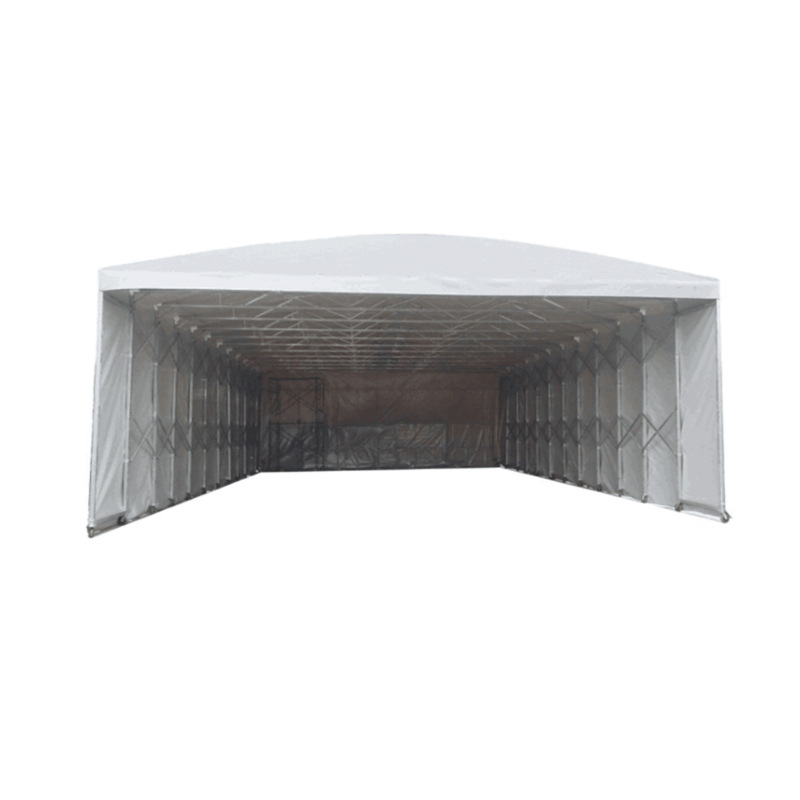 Push-pull awning outdoor warehouse shade canopy food stall activity tent simple parking shed movable push-pull shed