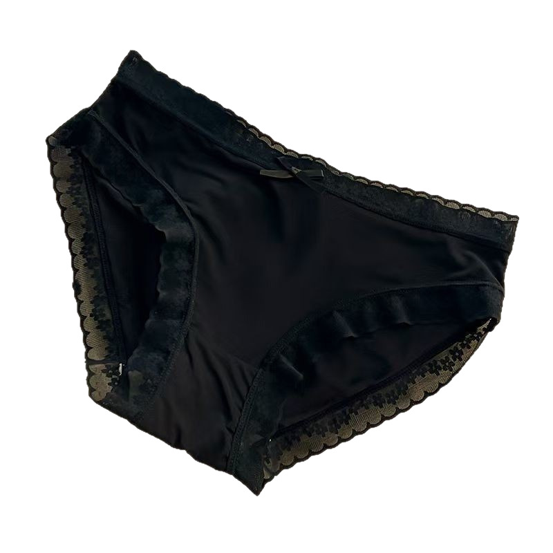 Ice Silk Seamless Underwear Thin Girl Underwear Mid-Waist Breathable Pure Cotton Crotch