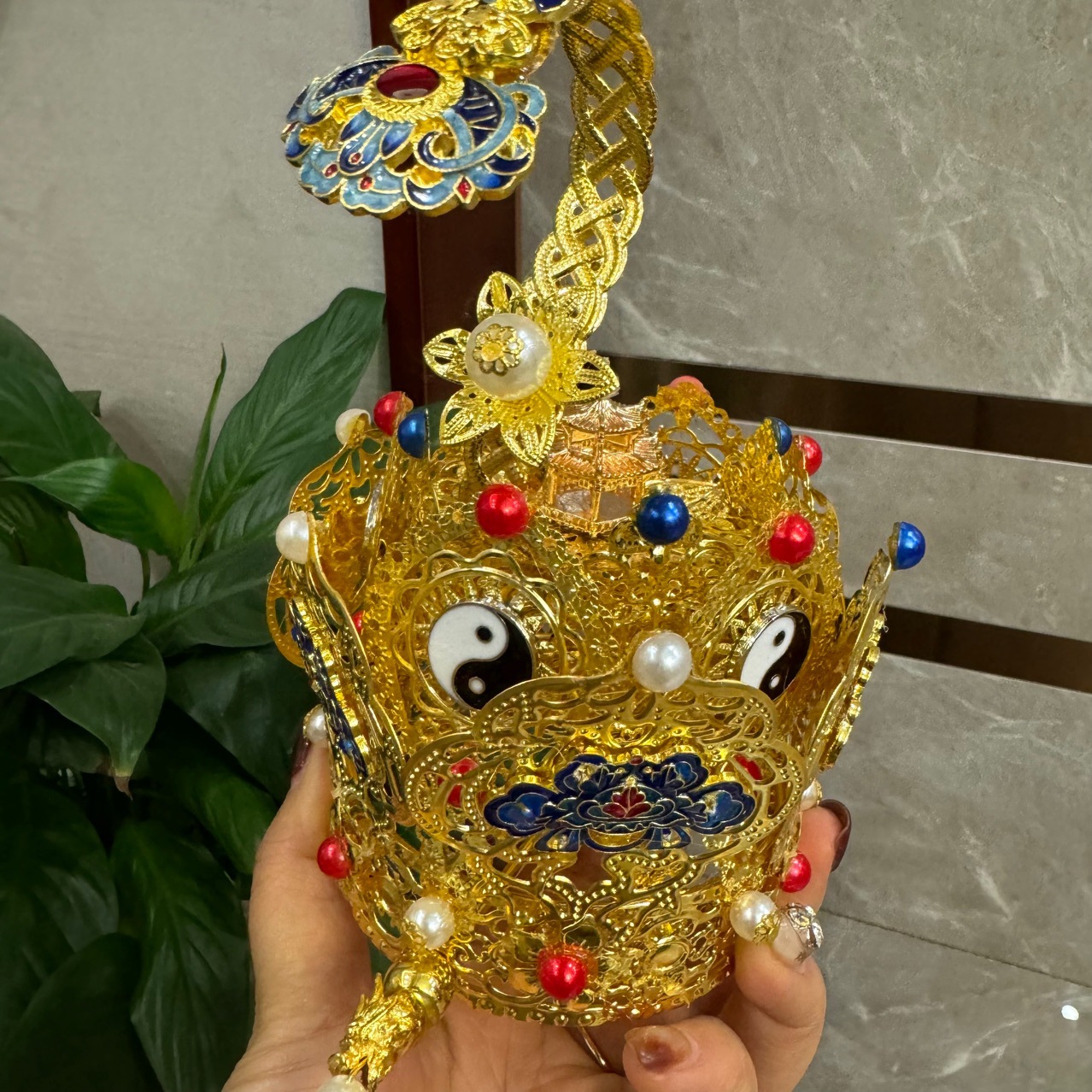 Тайские принадлежности, инструмент, лотос, корона, медная корона с коробкой