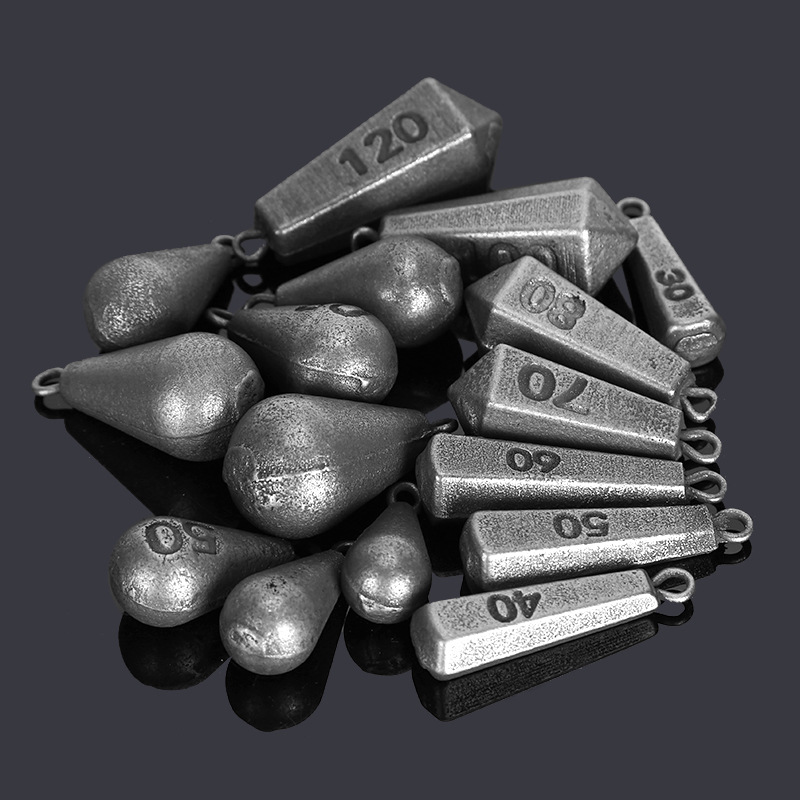 Water Drop Hexagonal Ring Lead Sinker Fishing Weight for Fishing with Long Casting