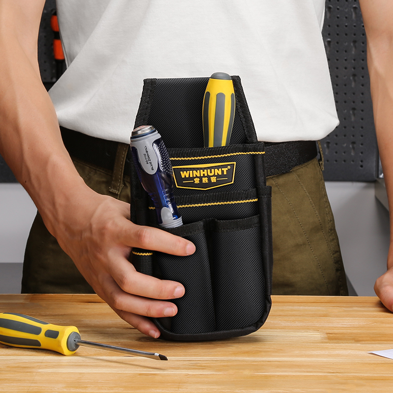 Tool Waist Bag Multifunctional Repair Bag Small Canvas Electrician Belt Electric Drill Tool Bag for Men's Construction Site