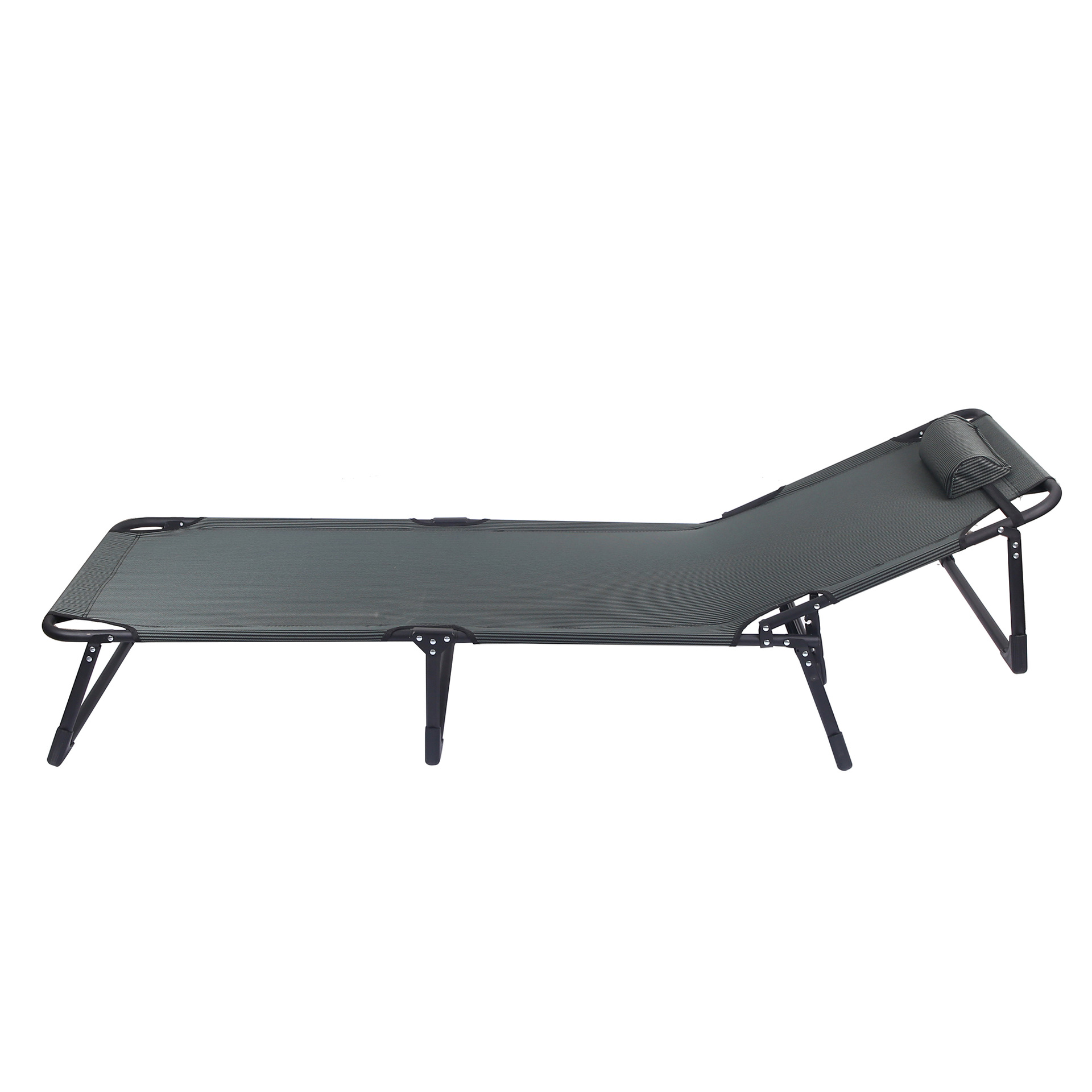 Outdoor Leisure Simple Lunch Break Folding Lounge Chair Portable Escort Camp Bed Office Single Folding Bed Wholesale