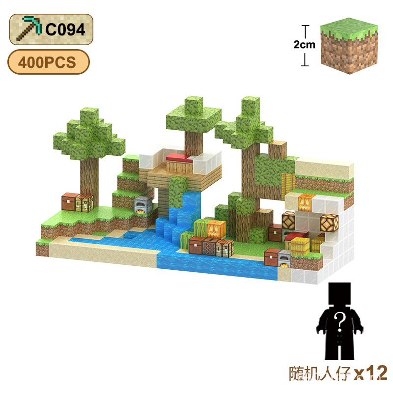 Cross-Border Magnetic Building Blocks Assembled Minecraft 2cm Six-Sided Magnetic Blocks Kidsren's Educational Building Blocks