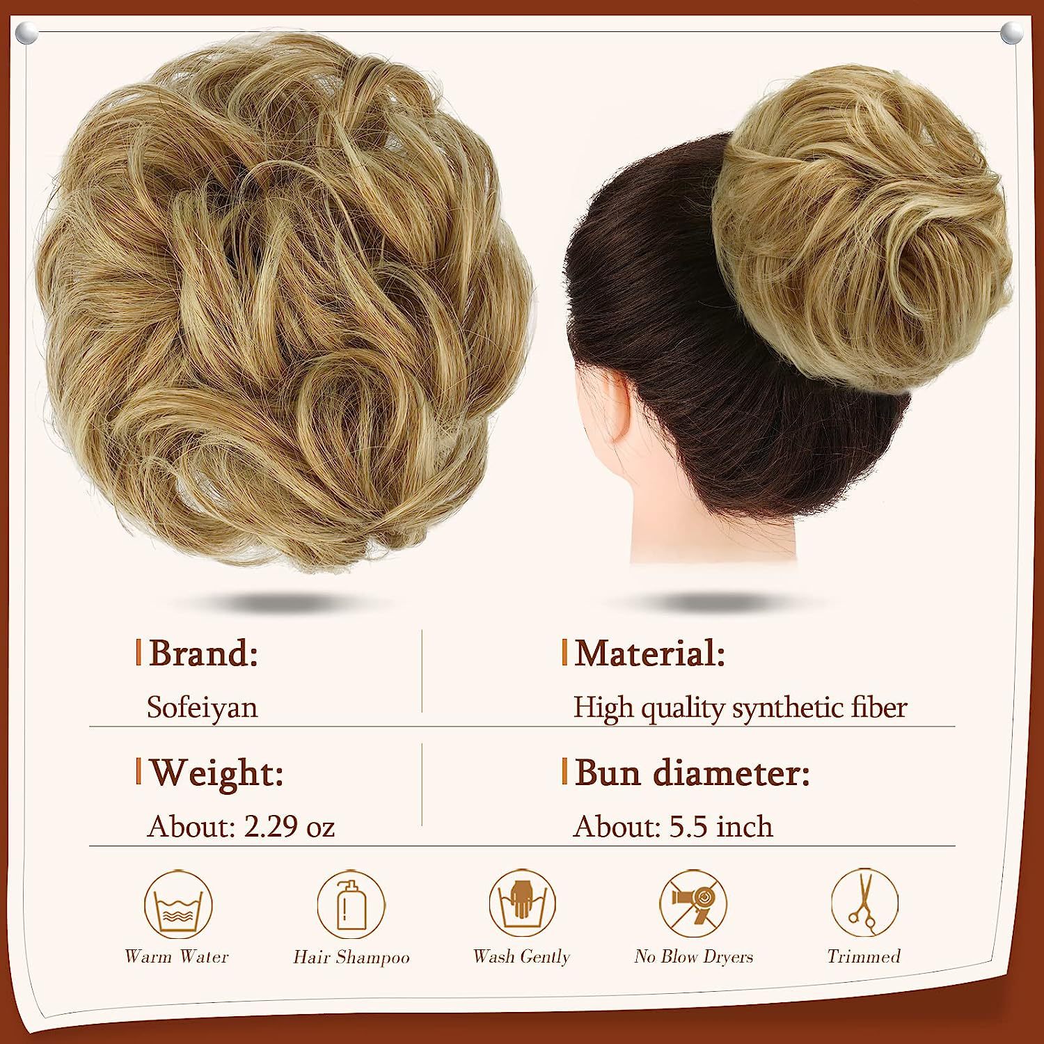 Fashionable Large Claw Clip Messy Bun Hairpiece for Women, European and American Cross-Border Wholesale