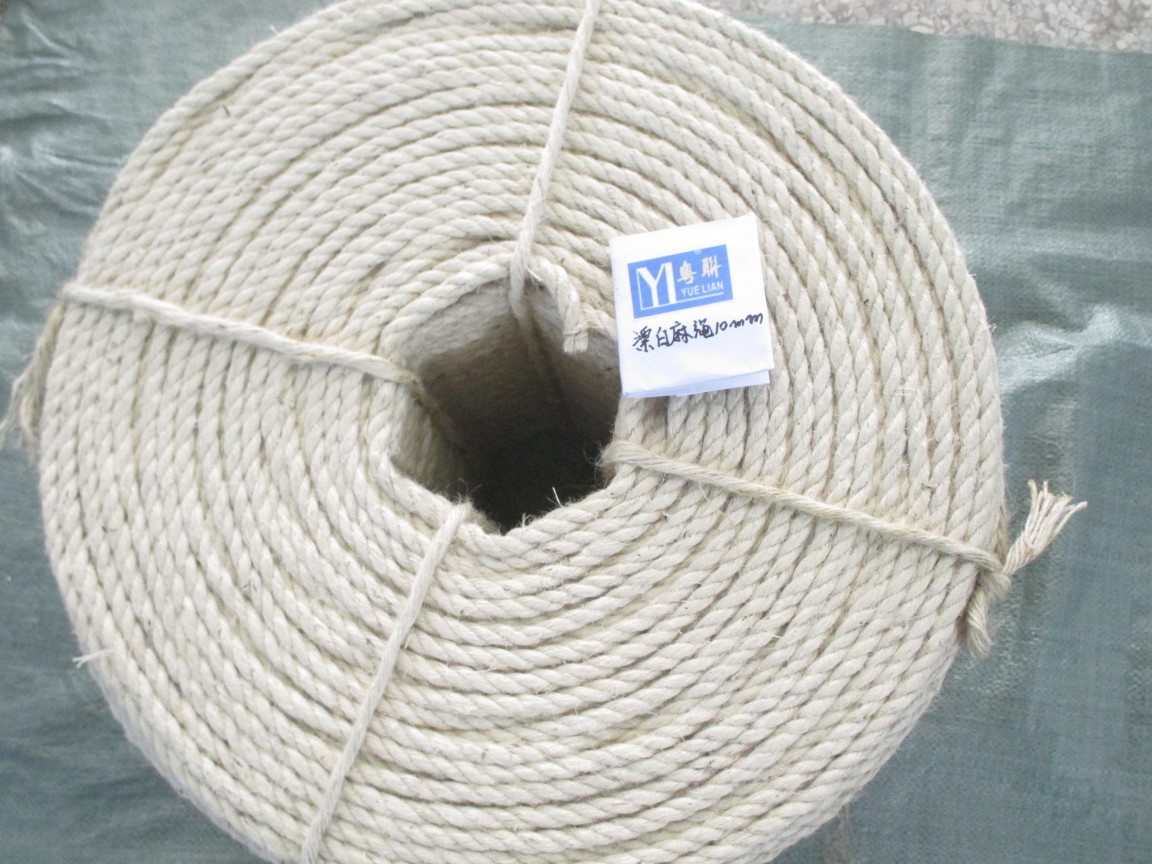 10mm Bleached Hemp Rope Twine DIY Garden Bundling Environmentally Friendly High-Quality Hemp Rope Self-Produced and Sold
