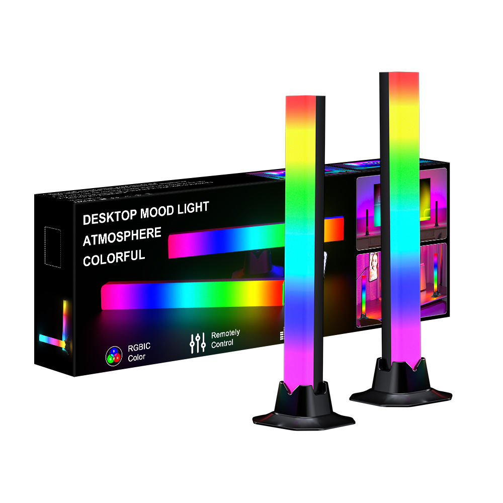 Cross-Border Direct Sales Desktop Pickup Lamp Infrared Remote Control Desktop Atmosphere Lamp Table-Mounted Pillar Pickup Rhythm Lamp