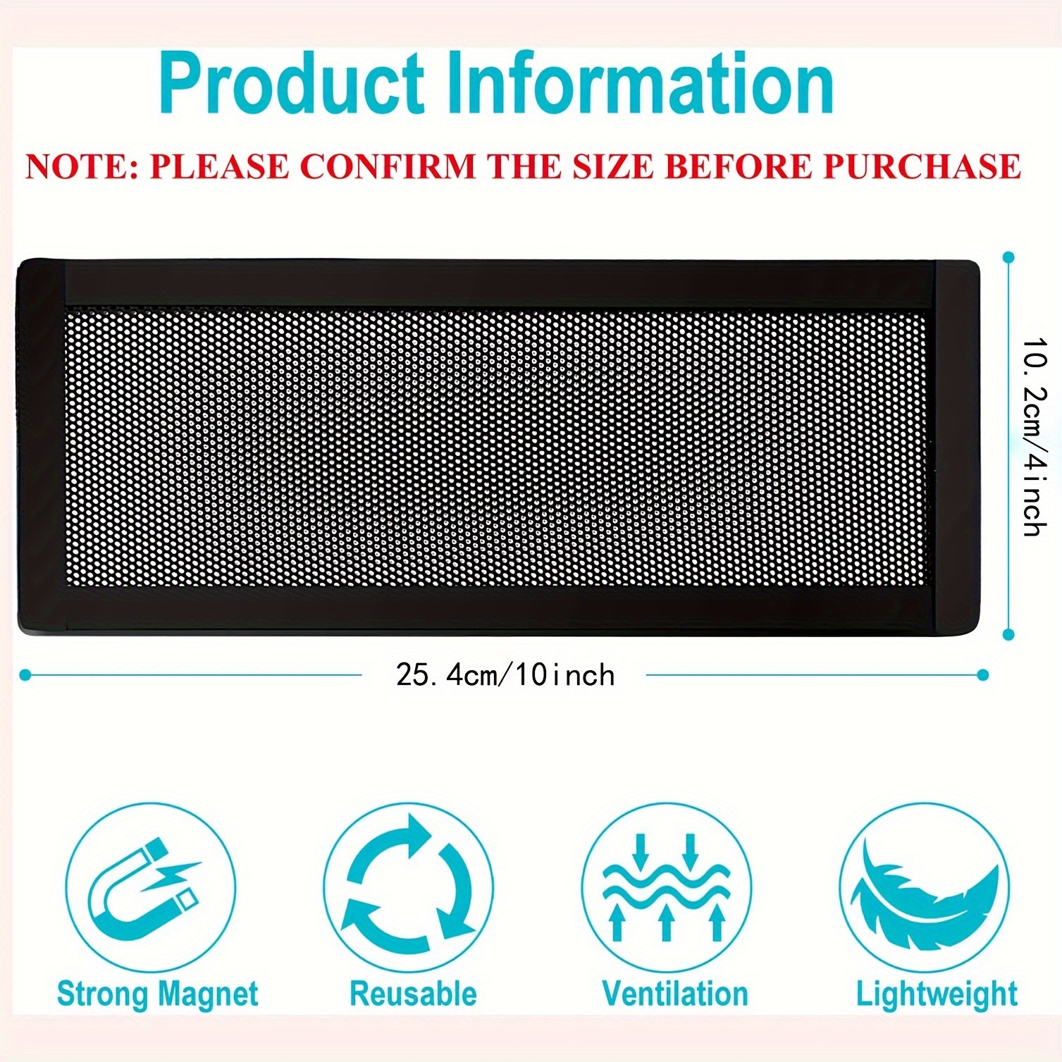 Ready-Made Ventilation and Heat Dissipation Magnetic Pvc Dust-Proof Net, Removable, Clean and Reusable, Complete Specifications, Free Samples