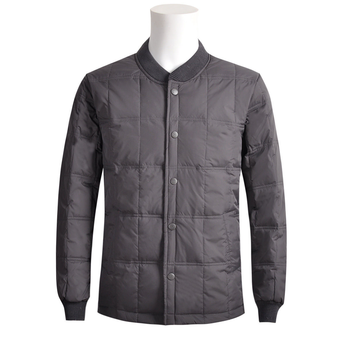 Middle-Aged and Elderly Men's down Jacket Stand Collar Threaded Long Sleeve Thickened down Liner Wholesale