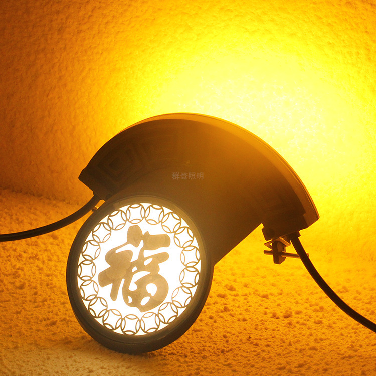 Manufacturer's Outdoor Lighting Project before and after Luminous Led Corrugated Lights for Ancient Buildings and Temples Double-Sided Luminous Tile Lights 9W