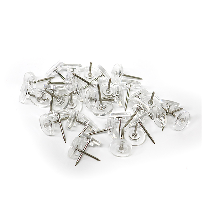 Оптовые булавки для детей, прозрачные клеевые булавки для пробкового доски, большие круглые булавки