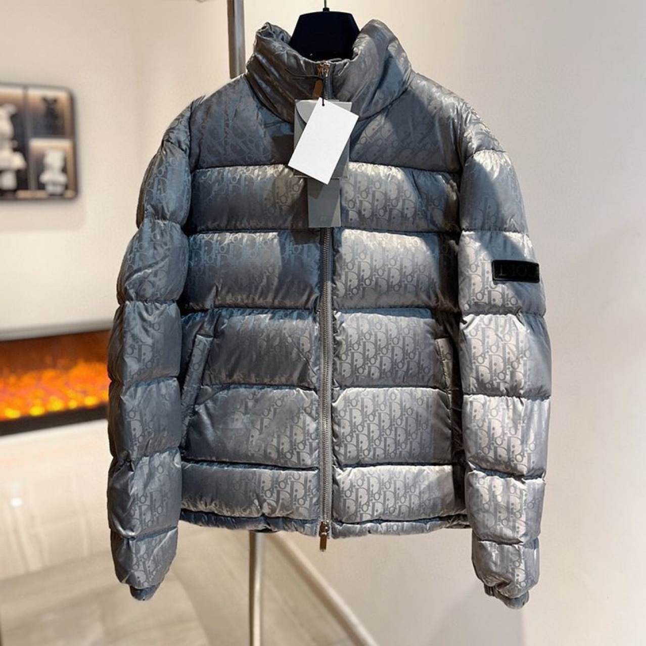 2023 Winter new fashion trendy men's down jacket European stand collar white duck down bread jacket down jacket