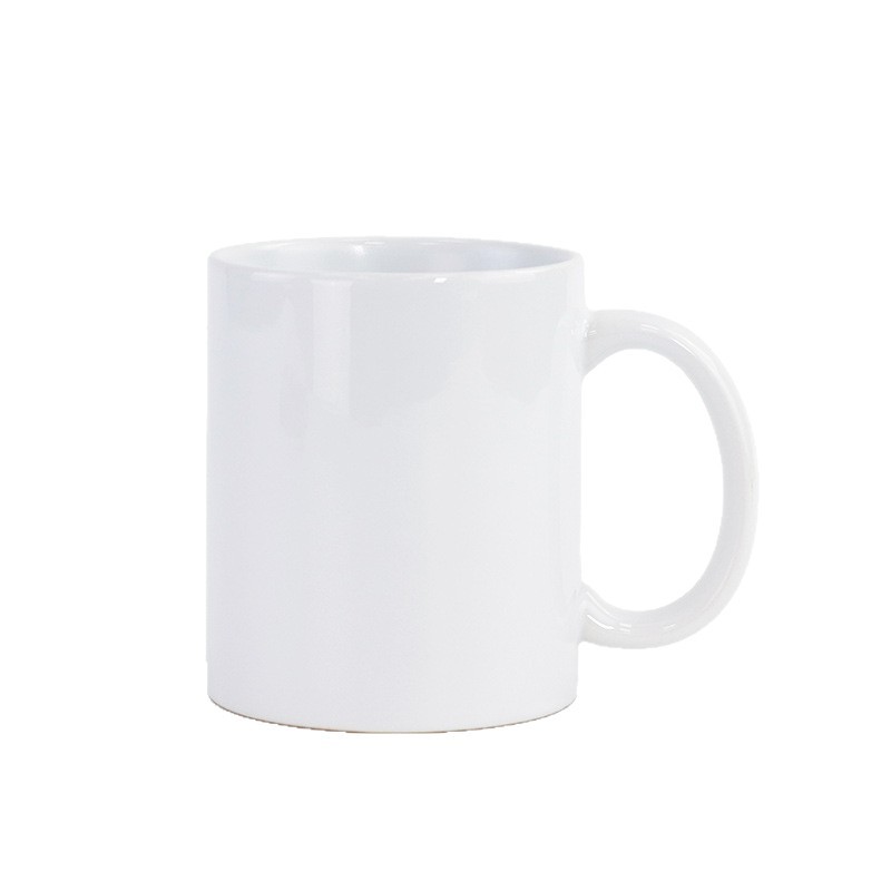 Heat transfer 11oz white cup with white coating mug sublimation personalized creative image cup white ceramic cup