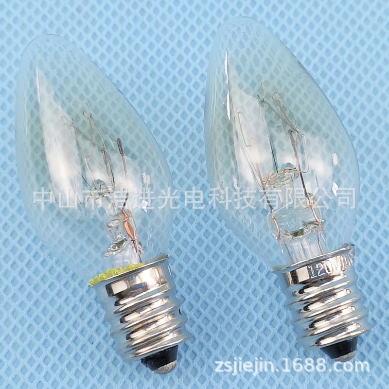C7 E 12 120V 15W Sharp bubble salt crystal lamp dimmable Shentai warm yellow bulb aromatherapy lamp heating bulb