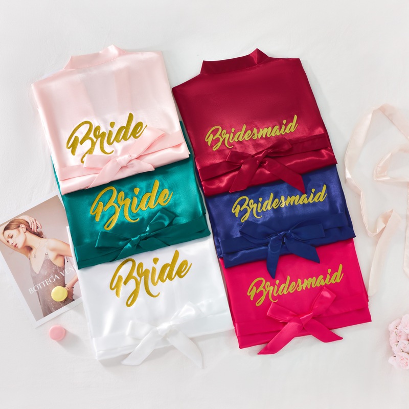 2025 New Ice Silk Bridal Morning Gown Women's High-end Thin plus size Light Luxury Simple Outer Wearing Morning Gown