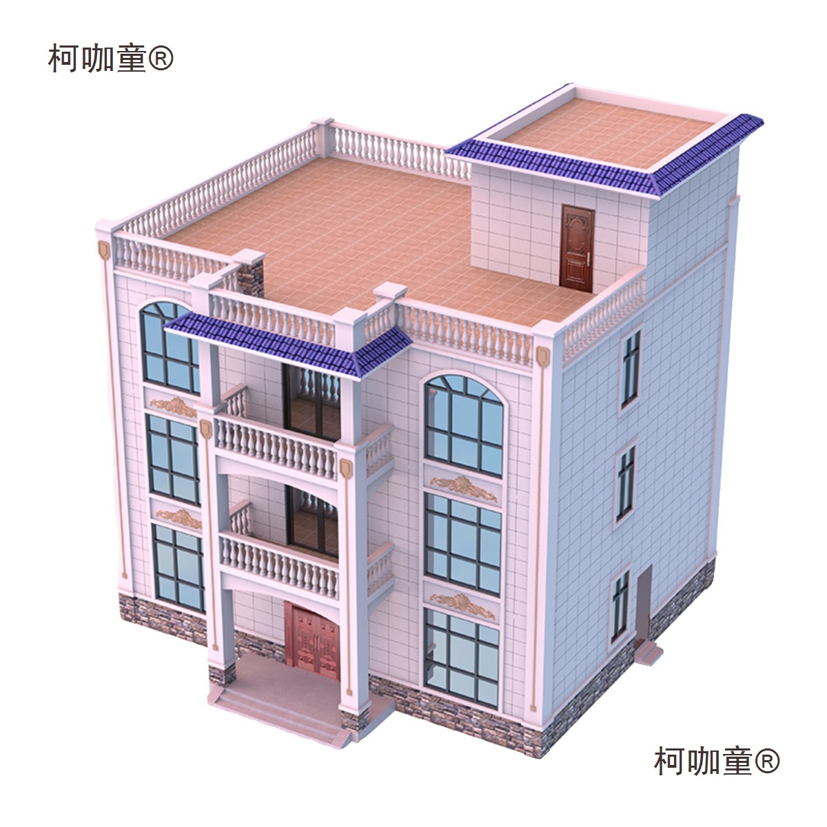 New Rural Three-Story and a Half Villa Drawings, Simple European-Style Self-Built House, Grand House Effect, Construction Design, Metabo